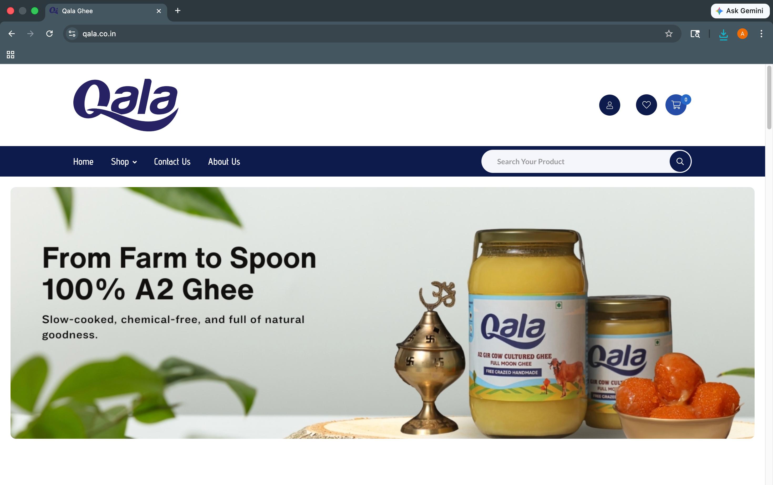 qala.co.in website preview