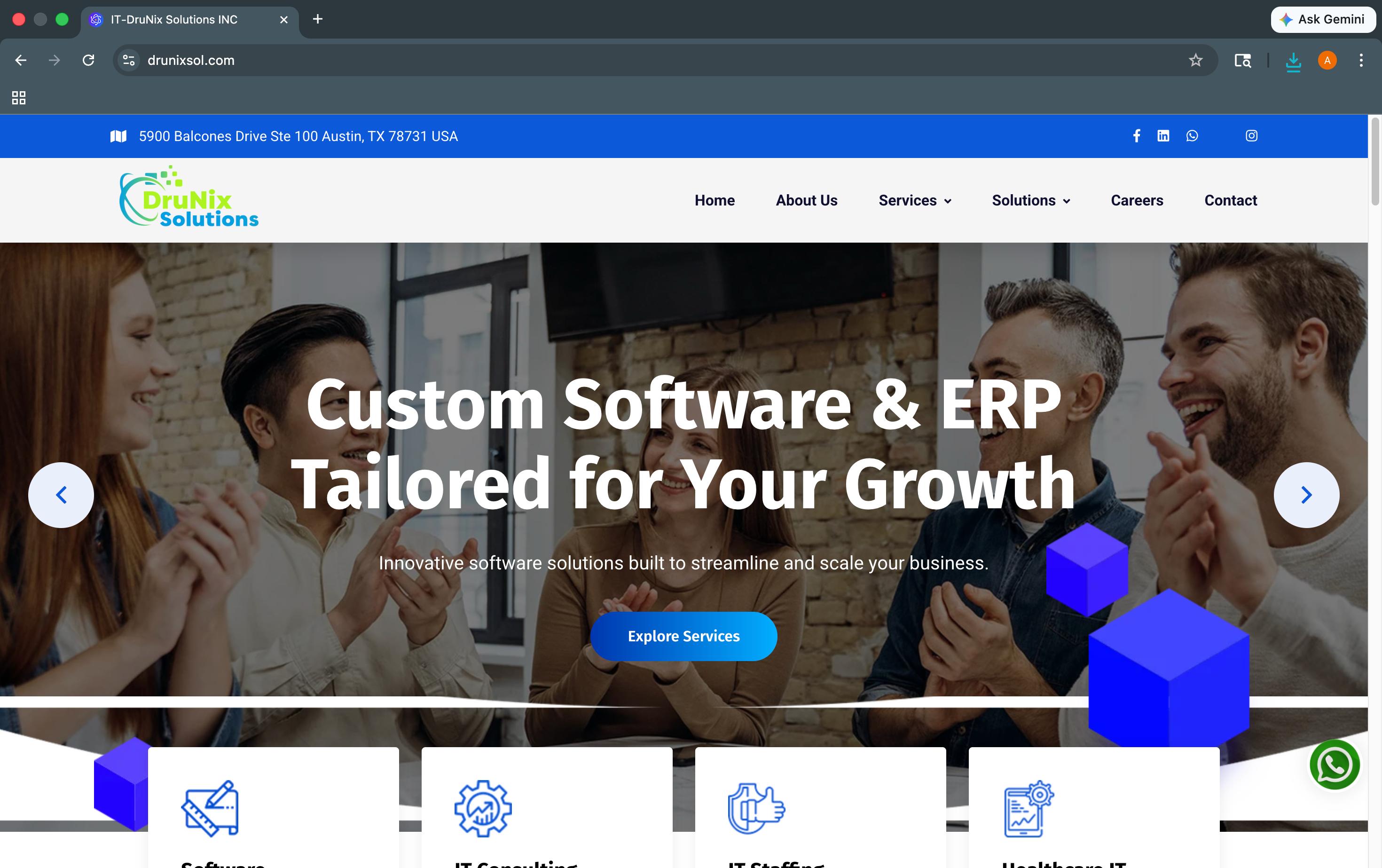 drunixsol.com website preview