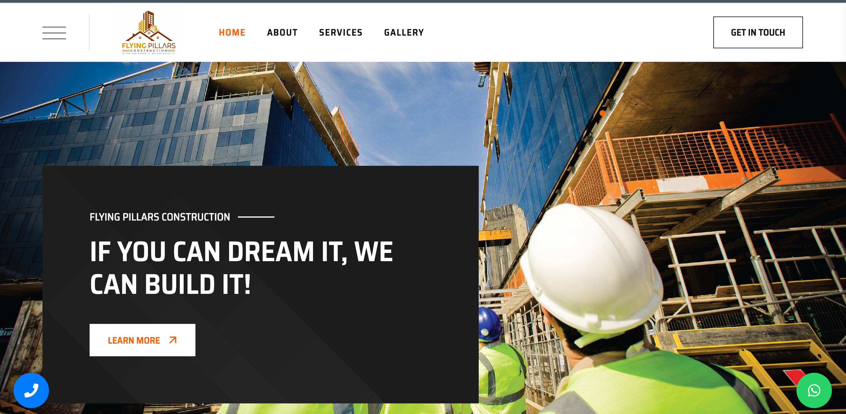 flyingpillars.com website preview