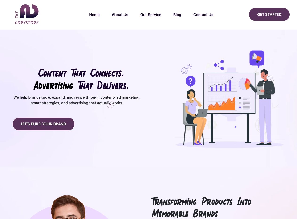  theadcopystore.com website preview