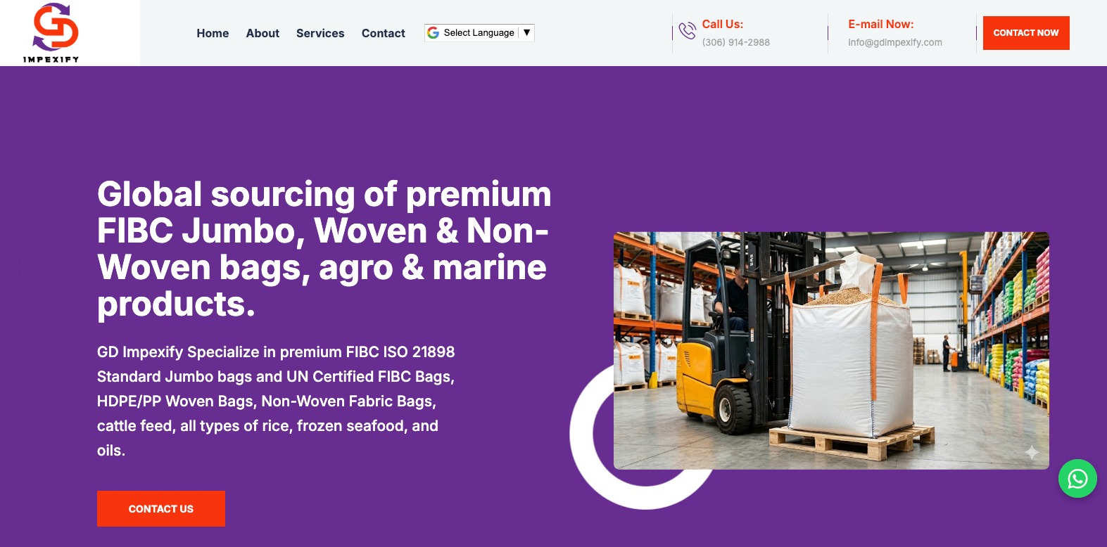 gdimpexify.com website preview